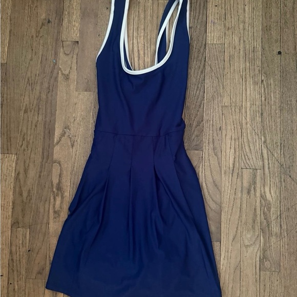 Elegant Navy Blue Mini Dress - Picture 3 of 7